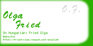 olga fried business card